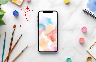 スマートフォンで描く水彩画のイメージビジュアル