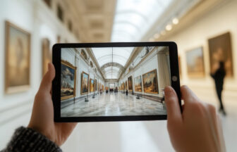 タブレットでバーチャル美術館を楽しむ