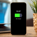 スマートフォン画面にバッテリー表示