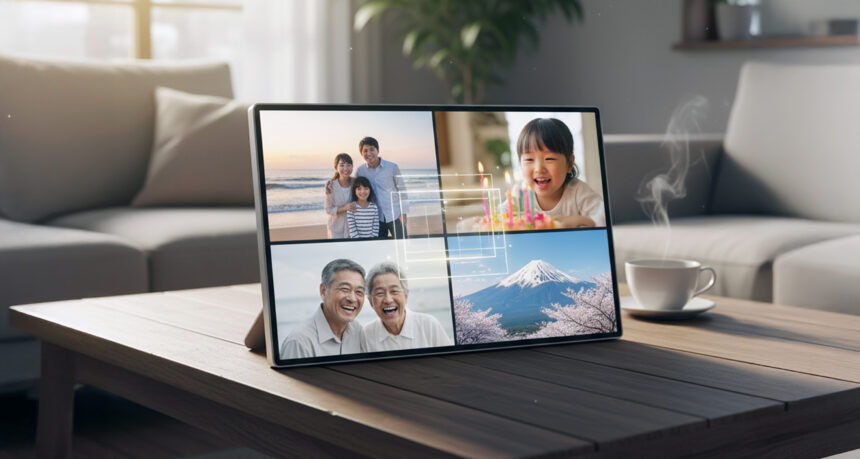 タブレットのアルバムアプリの画面イメージ