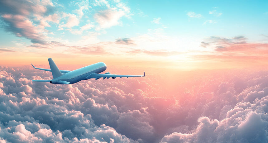 空の旅を想起させる壮大な空のイメージ