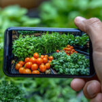 スマートフォンを使った家庭菜園イメージ