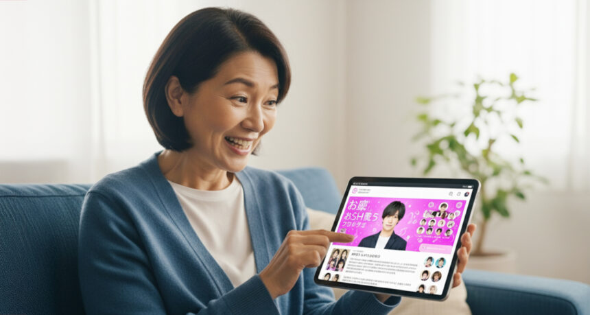 デジタルで推し活をしている日本人女性