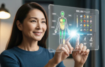AIで自分の体調管理をする日本人女性