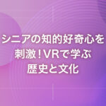 シニアの知的好奇心を刺激！VRで学ぶ歴史と文化